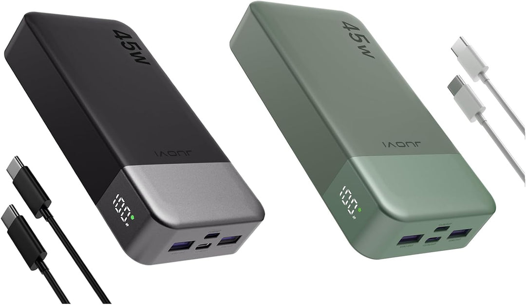 JUOVI Cargador portátil J2621, 20000mAh 45W, batería de carga rápid...