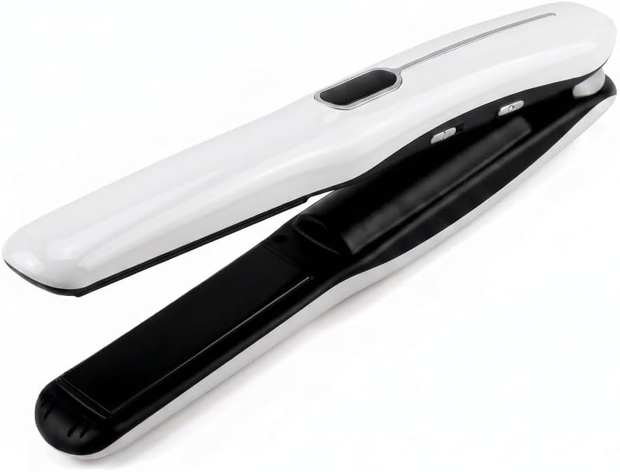 Plancha y rizador de pelo inalámbrico, mini plancha plana para viaj...