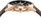 PIERRE RICHARDSON Reloj de lujo para hombre PR2320 - Cuarzo de acero inoxidable plateado, 1.732 in, resistente al agua 5ATM, cristal de zafiro resistente a los arañazos