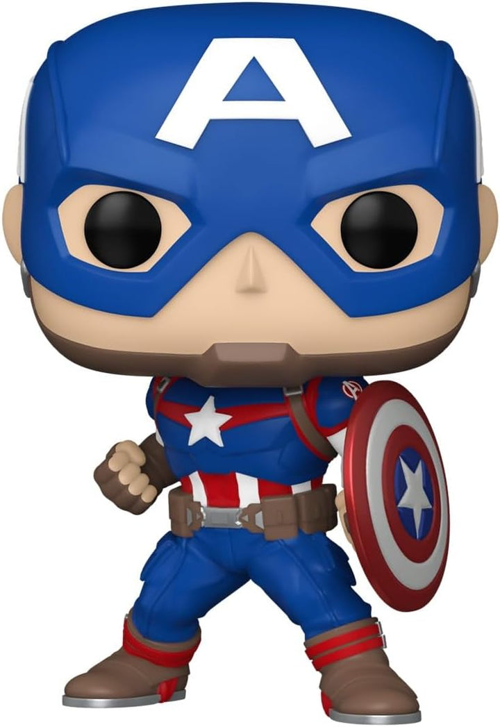 Funko Pop Marvel - Capitán América - Marvel Comics - Figura de vini...