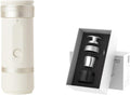 OutIn Fino - Molinillo de café eléctrico portátil con kit de accesorios Nano Espresso, color blanco arenisca