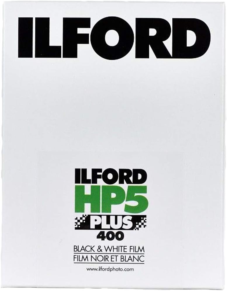Ilford Hp-5 Plus 400 Fast B/W Película, 4 x 5 pulgadas, 100 hojas