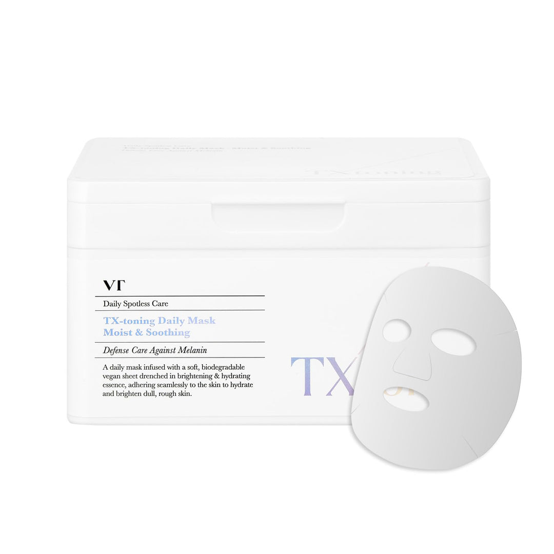VT COSMETICS TX Mascarilla Tonificante Diaria 30 Hojas, Ácido Trane...