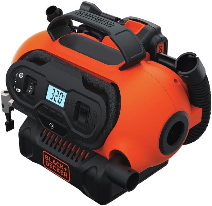 BLACK+DECKER Inflador de neumáticos, compresor de aire portátil, bo...