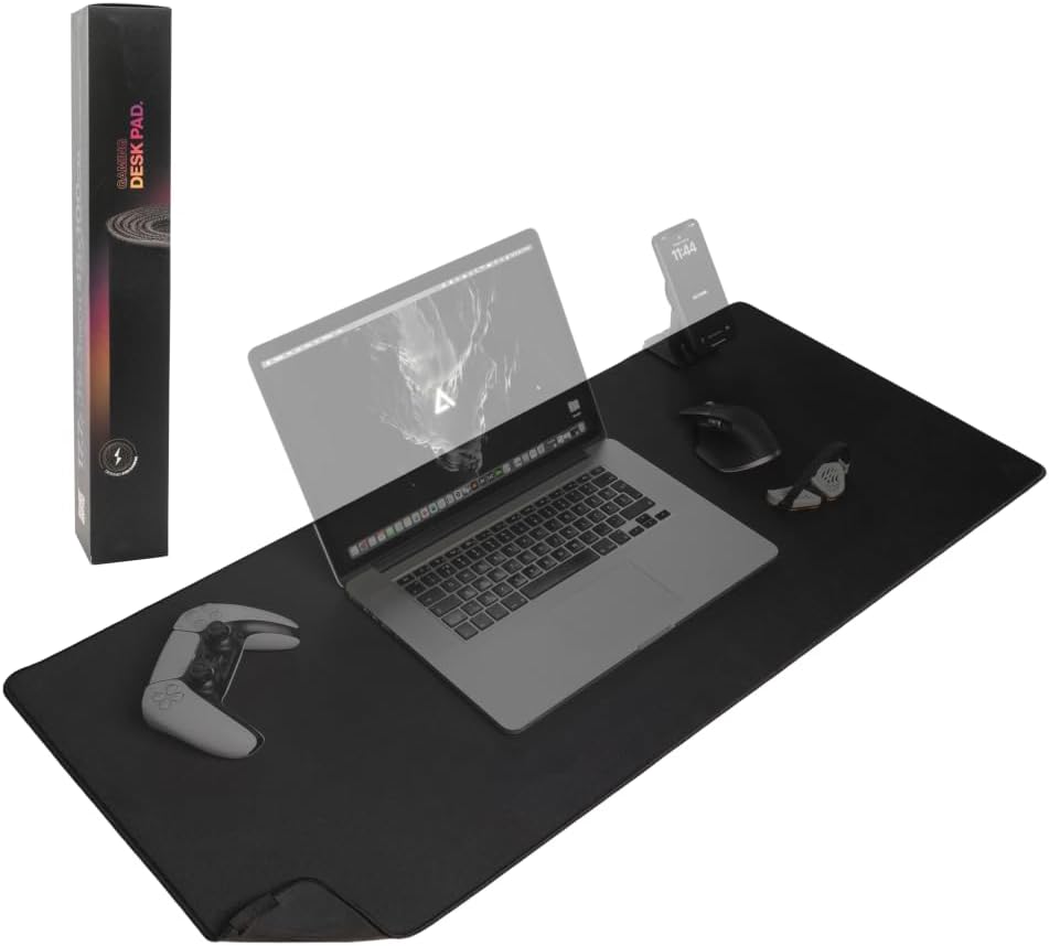 DELTAHUB Protector de escritorio para videojuegos, alfombrilla de mouse, alfombrilla de escritorio de oficina, parte superior de neopreno antideslizante, tapete de escritorio, almohadilla de escritorio para laptop, almohadilla de escritorio impermeable
