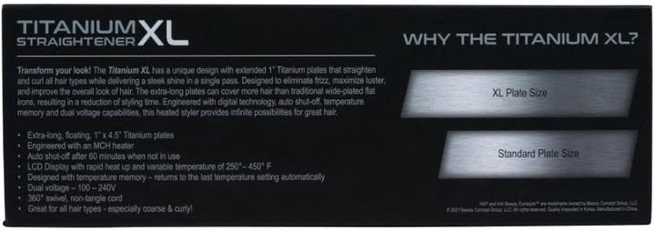 HAI - Plancha plana profesional Titanium XL - Placas extralargas -...