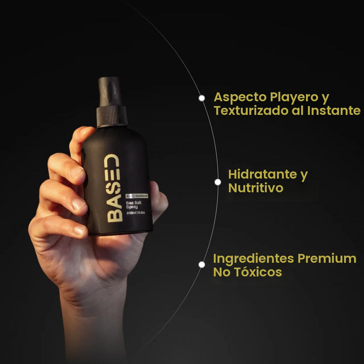 BASED Spray de Sal Marina, Spray de Sal Marina con Acabado Natural...