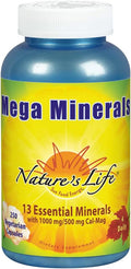 Nature's Life Mega Minerals Complex | Suplemento completo de minerales + vitamina D