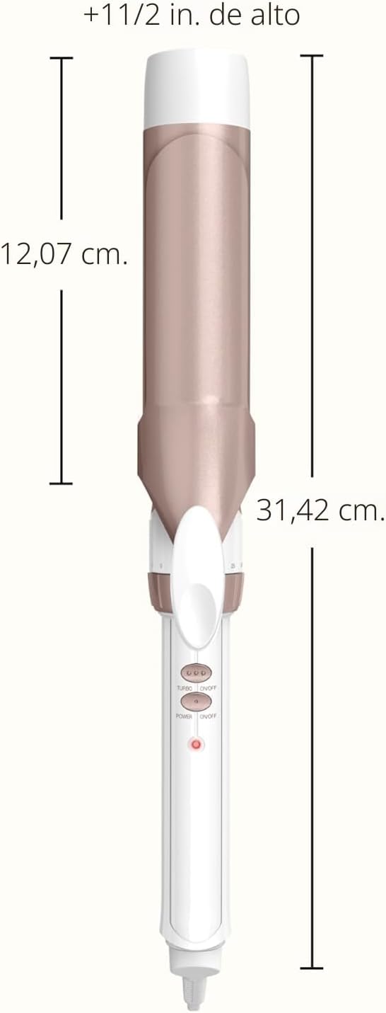 Conair Rizador de cerámica doble de 1 ½ pulgadas, barril de 1 ½ pul...