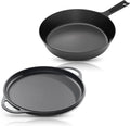 COOKLIFE Plancha de 12 pulgadas + sartén de 10 pulgadas