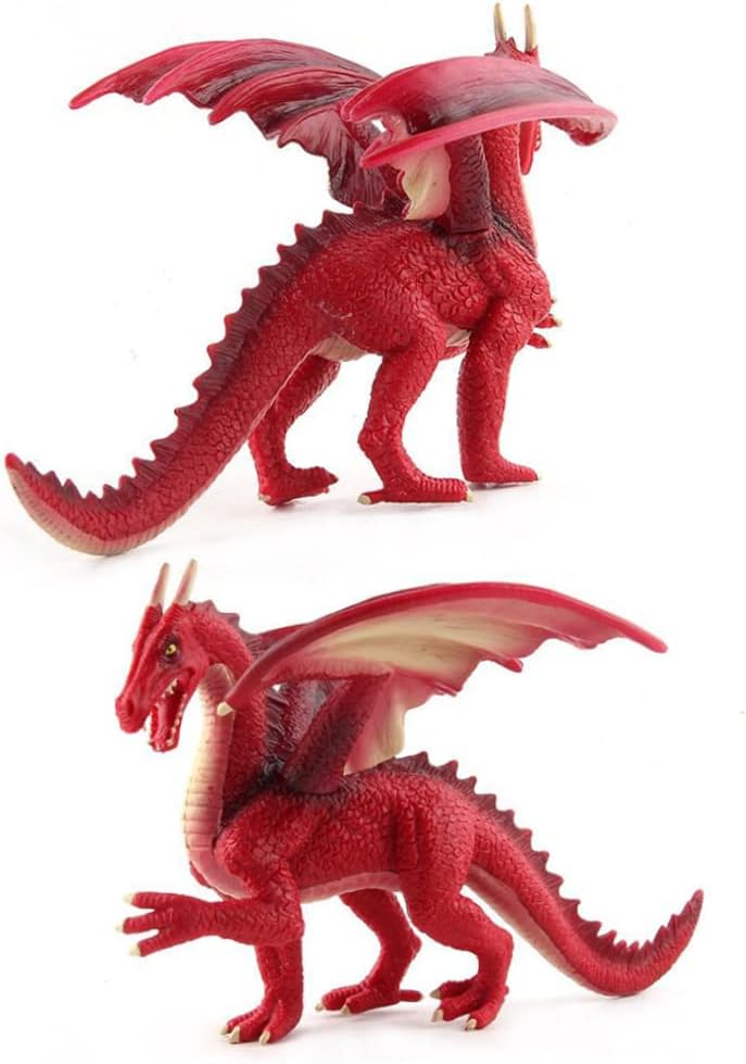 NIDONE Mini dinosaurio juguetes de plástico piedra dragón