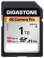 Recuperación de datos gratuita de 5 años: tarjeta de memoria SDXC de 1 TB GIGASTONE 4K Pro Series Velocidad de transferencia de cámara de hasta 150 MB/s compatible con cámara digital, UHS-I A1 V30