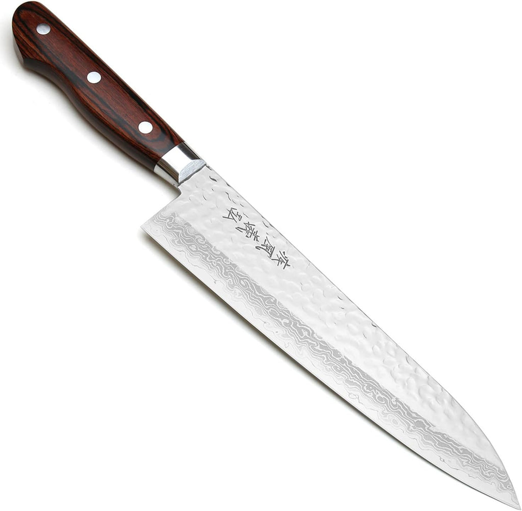 Yoshihiro Cuchillo de Gyuto de Damasco forjado, cubierto, Not Applicable