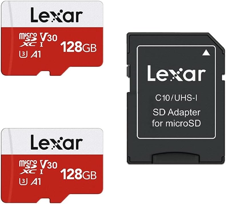 Lexar E-Series - Juego de 2 tarjetas micro SD de 128 GB, tarjeta de...