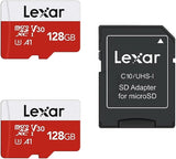 Lexar E-Series - Juego de 2 tarjetas micro SD de 128 GB, tarjeta de...