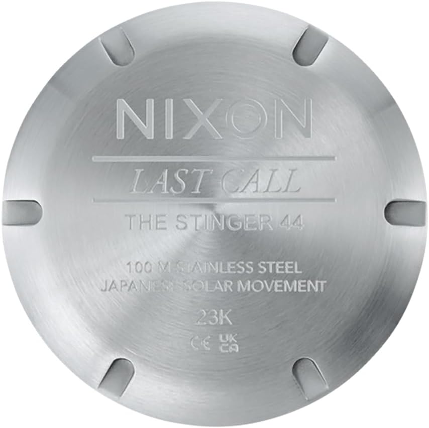 NIXON Stinger 44 A1402-328.1 ft Reloj analógico resistente al agua para hombre (esfera LUM de 1.732 in, correa de acero inoxidable de 0.787 in)