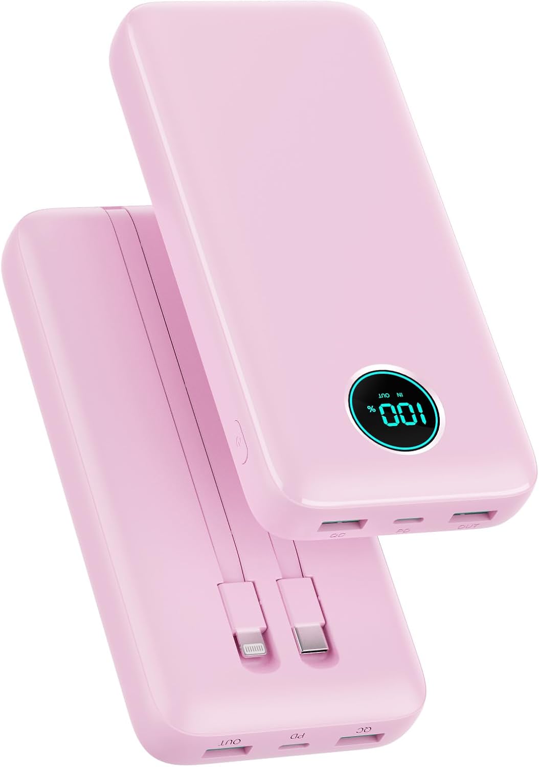 Cargador Portátil PowerBank 40,800mAh con Cables Integrados, Carga...