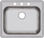 Elkay GE125213 Dayton - Fregadero de acero inoxidable con tapa individual