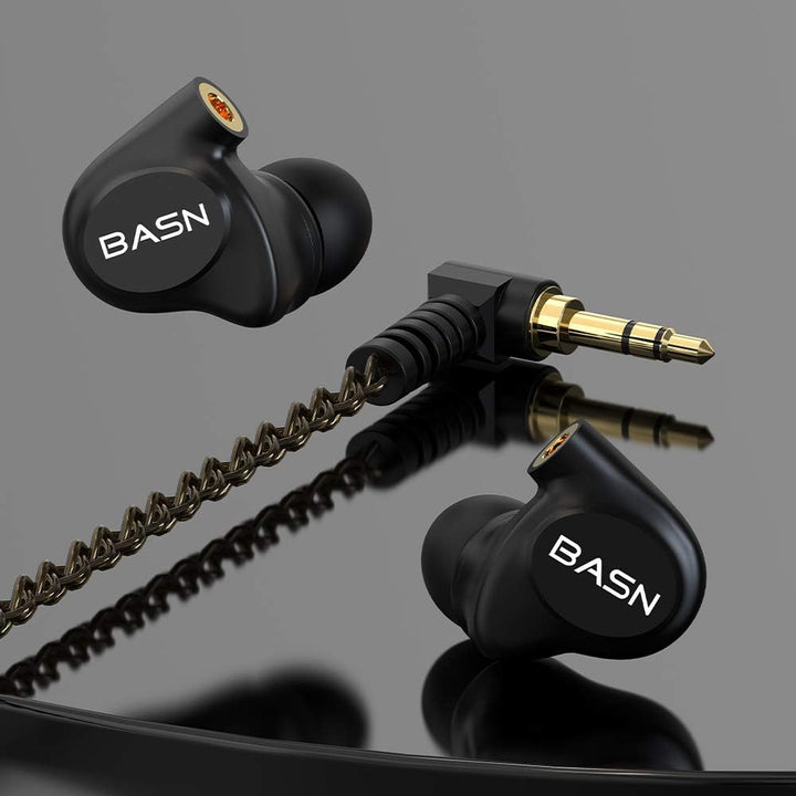BASN Auriculares intraurales de metal con monitores para músicos, I...