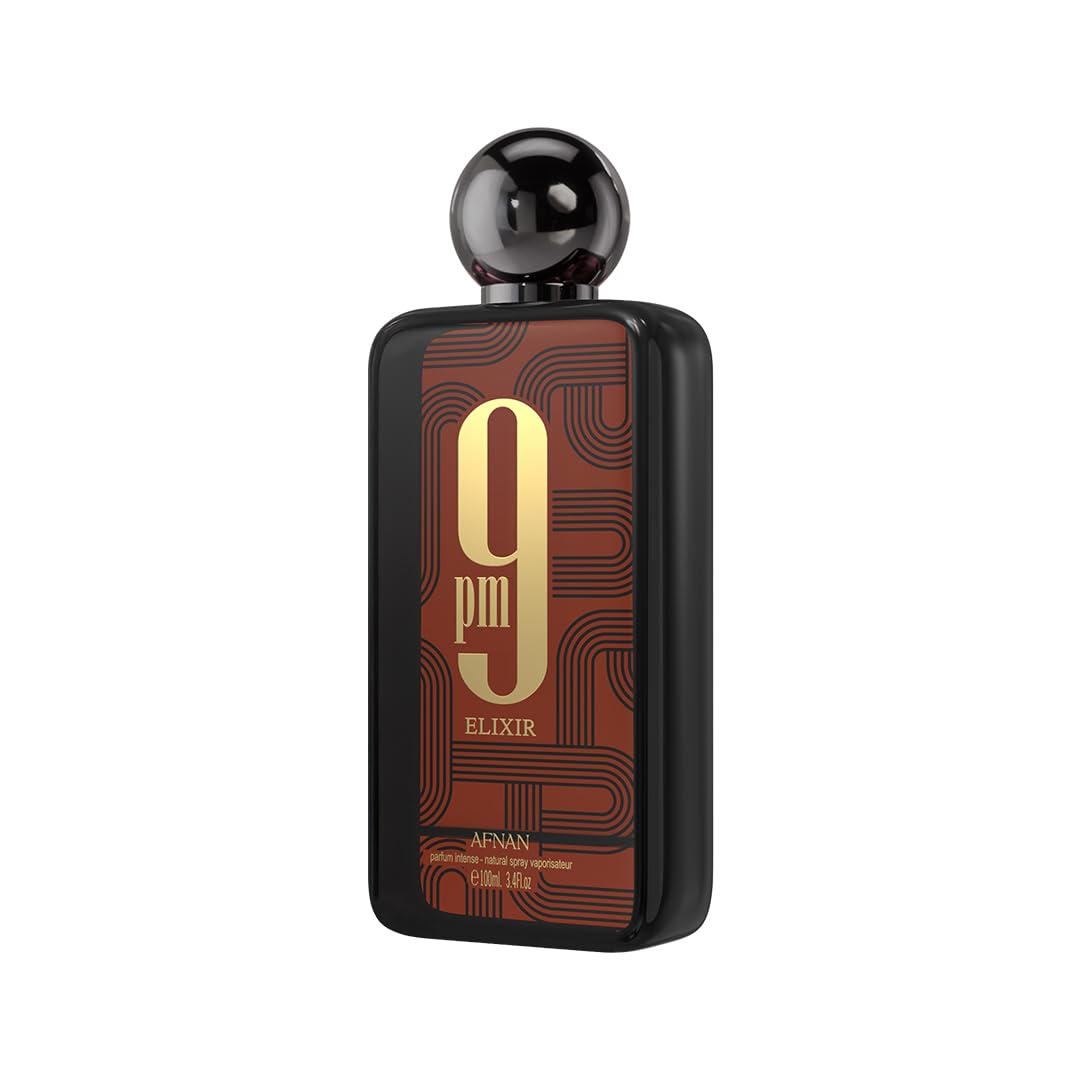 Afnan 9 PM Elixir Unisex Extrait de Parfum, 3.4 onzas líquidas