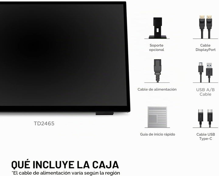 ViewSonic TD2465 Monitor de pantalla táctil de 24 pulgadas 1080p, m...