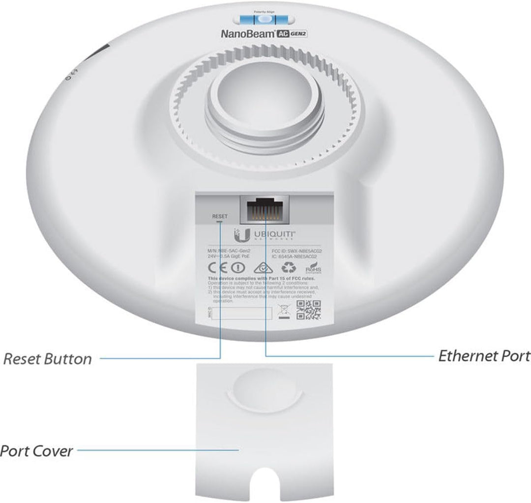 Ubiquiti Networks Paquete de 2 NBE-5AC-GEN2 NanoBeam ac