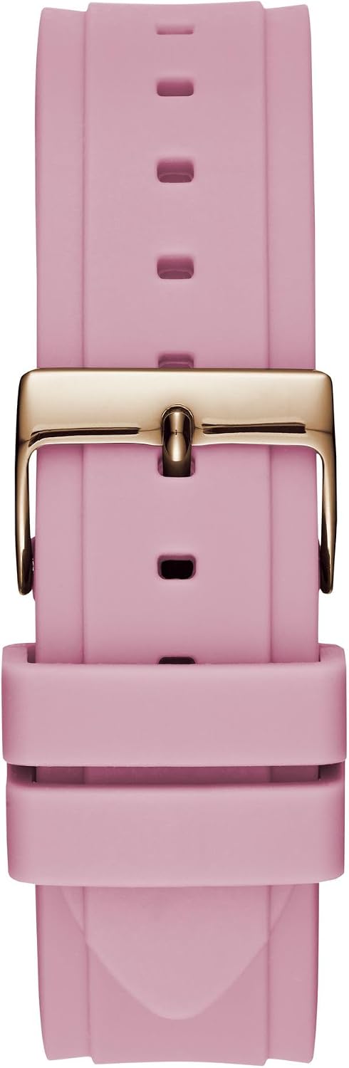 Guess - Reloj para mujer de acero inoxidable + silicona resistente a manchas