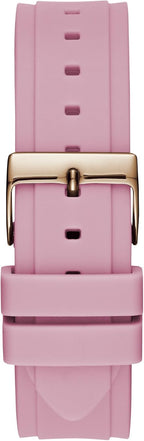 Guess - Reloj para mujer de acero inoxidable + silicona resistente a manchas