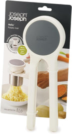 Exprimidor ergonómico, con giro, de acero inoxidable Joseph Joseph, (Potato Ricer), Blanco