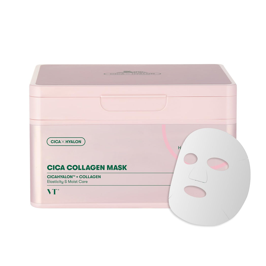 VT COSMETICS CICA Máscara de Colágeno Diaria 30 Hojas, Colágeno de...