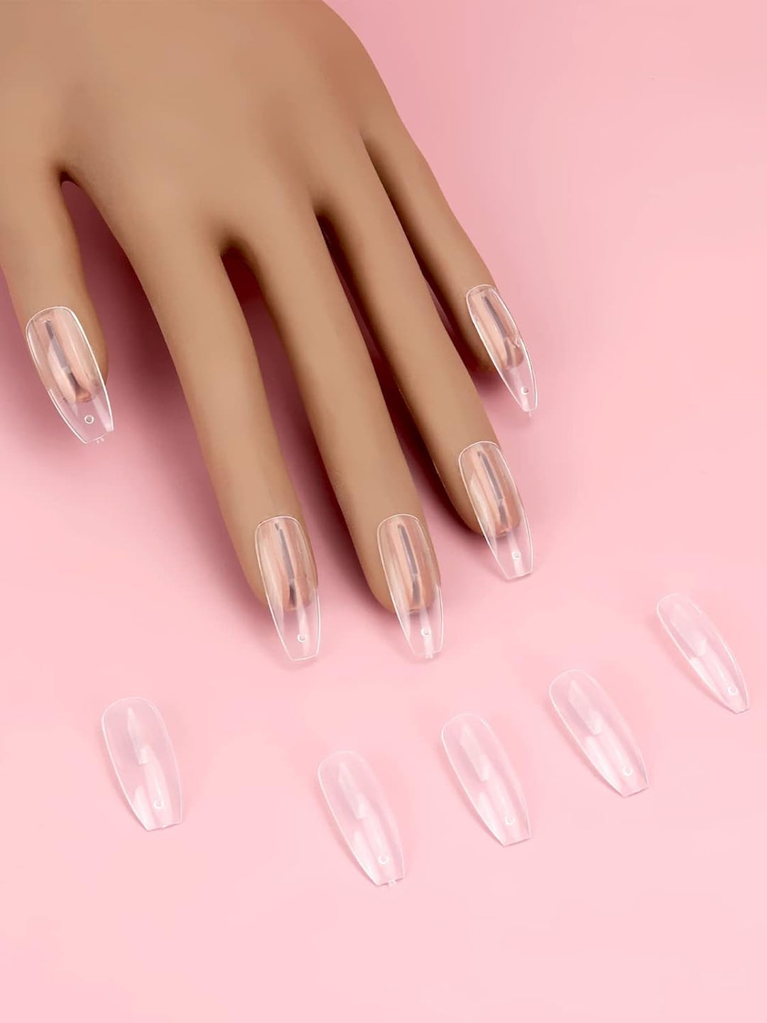 Lionvison 100 puntas de uñas de repuesto para uñas acrílicas de rep...