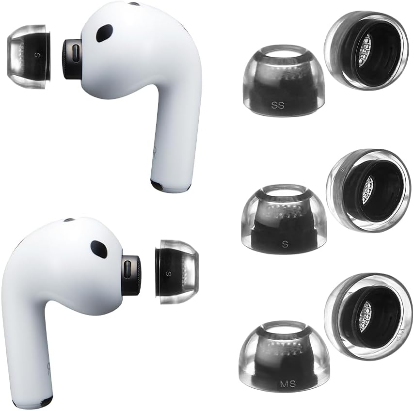 AZLA Crystal AirPods Pro 3 - Puntas de repuesto de silicona de ajuste