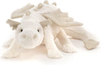Jellycat Peluche de dragón de nieve, grande de 19.5 pulgadas, juguete de peluche mítico, regalo clásico para niños