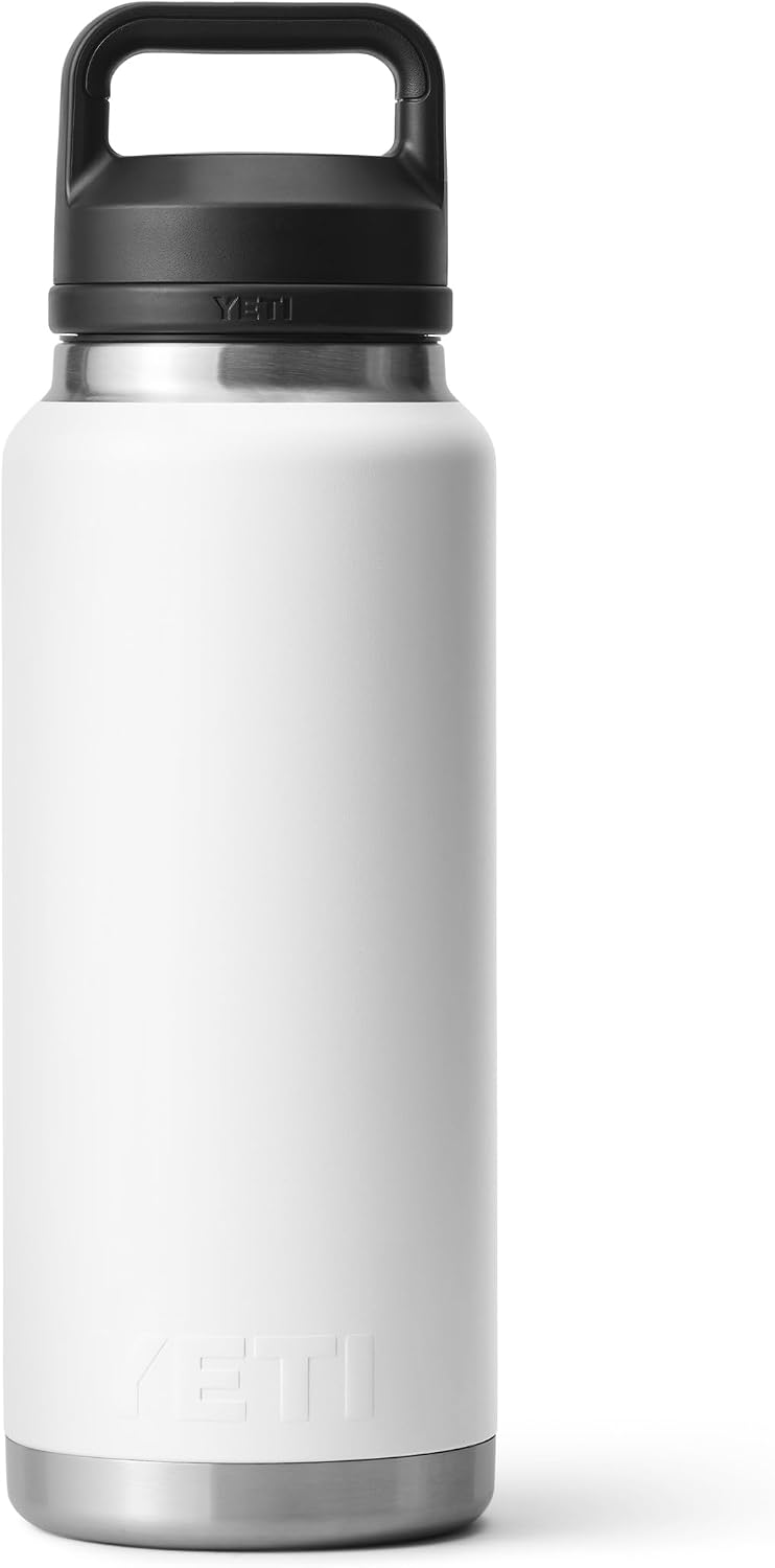YETI Rambler - Botella de 36 onzas, aislada al vacío, a prueba de fugas, de acero inoxidable con tapón para sorbos