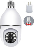 TUYA - Cámara de seguridad con bombilla E27, WiFi a color, 360 grados, panorámica/inclinación, cámara IP panorámica, 2.4 GHz, 1080P, vigilancia para el hogar, cámara para niños, con alarma de