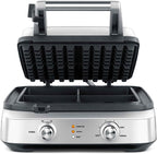 Breville BWM604BSS Smart Waffle Maker, 4 Slice, Acero Inoxidable Cepillado