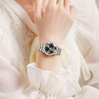 OLEVS Reloj Analógico de Cuarzo para Mujer, Acero Inoxidable Plateado de Dos Tonos, Moda, Resistente al Agua, Luminoso, con Fecha y Día, Relojes de Pulsera para Damas