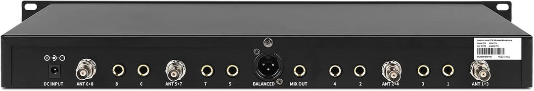 XTUGA Sistema de micrófono inalámbrico YT8, UHF 8 canales cuello de...