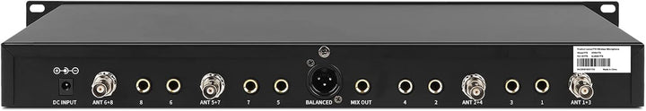 XTUGA Sistema de micrófono inalámbrico YT8, UHF 8 canales cuello de...