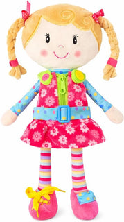 Snuggle Stuffs Sugar Snap - Muñeca de peluche para aprender a vesti...