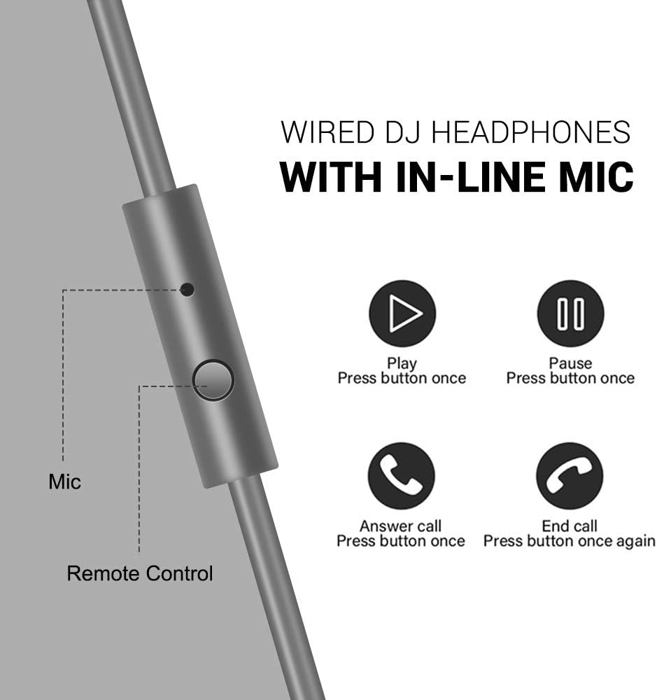 OneOdio - Auriculares con cable de diadema para estudio y mezcla de...