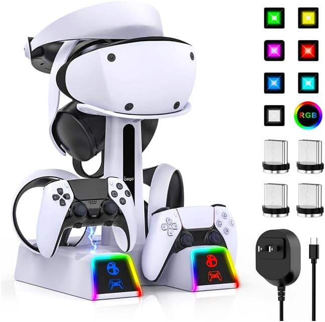 Estación de carga RGB para PSVR 2/PS5 Edge/Controlador PS5