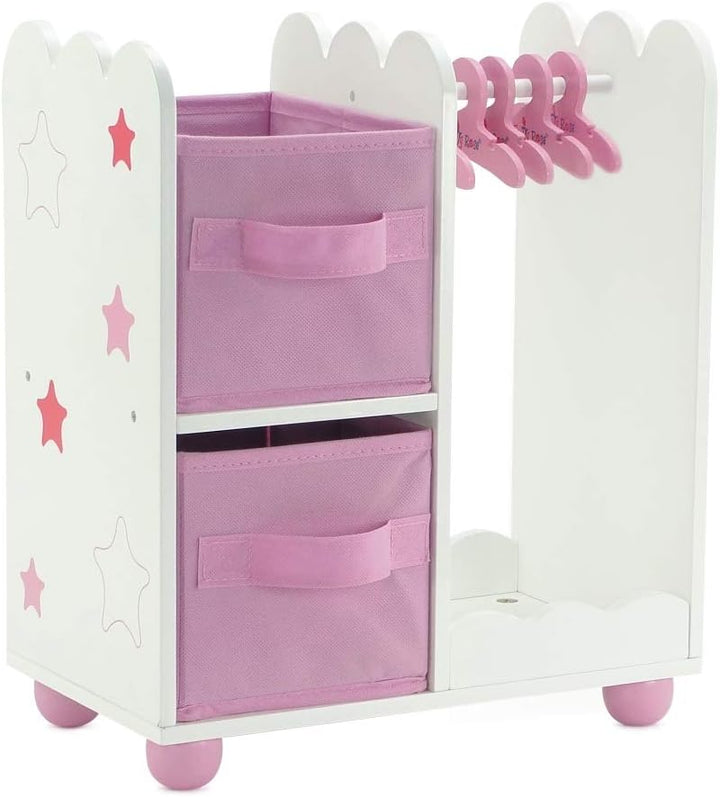Emily Rose Muebles para muñecas de 14 pulgadas, armario abierto con...