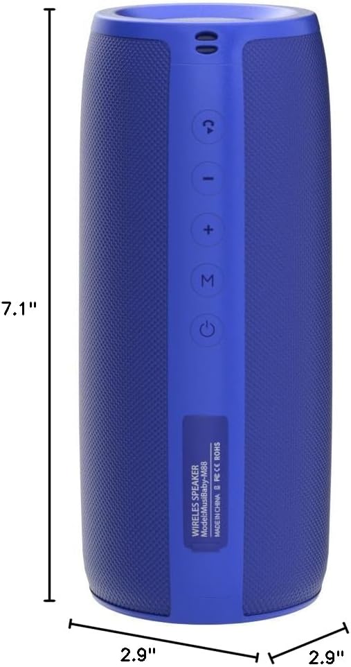 Musibaby Altavoz Bluetooth, altavoces M88, doble emparejamiento, Bl...