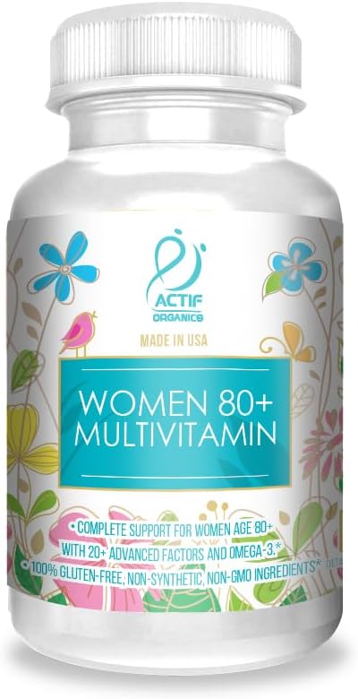 ACTIF Multivitamínico orgánico para mujeres mayores de 80 años con...