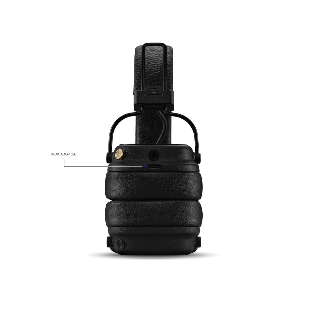 Marshall Major V Auriculares inalámbricos Bluetooth en la oreja - Negro, Tamaño único