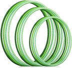 Syhood 12 piezas de juguete de color aro de plástico desmontable ajustable de peso ligero equipo de ejercicio fitness juguete anillo de cintura para fiesta de adultos, 3 tamaños (verde, rosa, amarillo