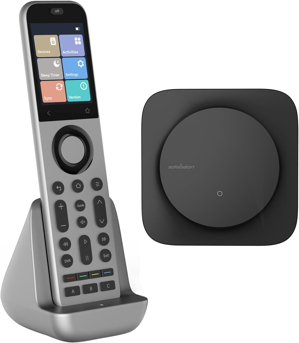 SofaBaton Control remoto universal X2 con pantalla táctil, concentrador y aplicación, control remoto universal todo en uno con base de carga y actividades personalizadas, compatible con dispositivos