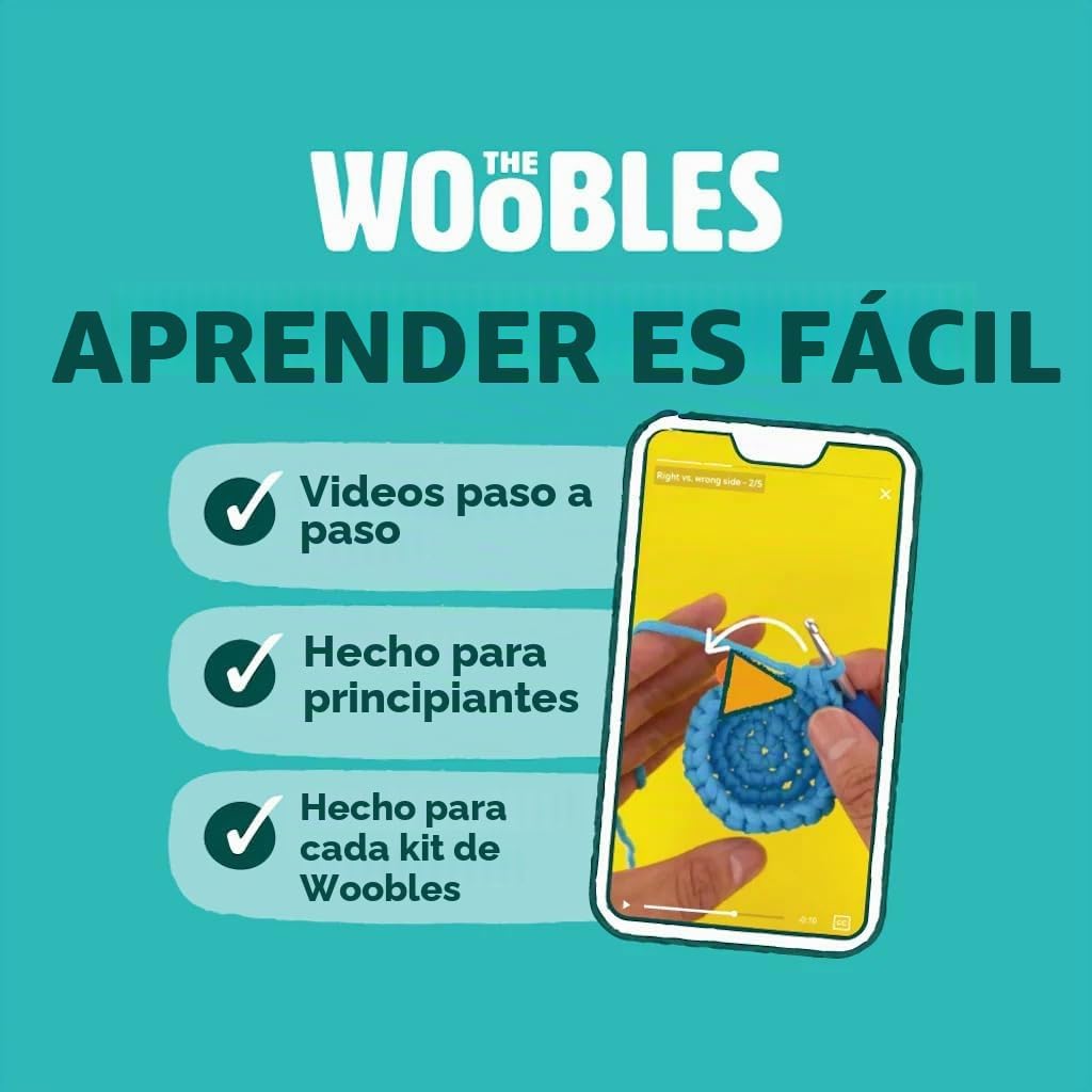 The Woobles Kit de ganchillo para principiantes (Sebastián el León)