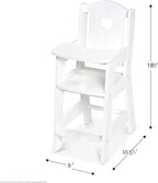 Melissa & Doug Silla alta de juguete para juego de imitación con accesorios para muñeca bebé